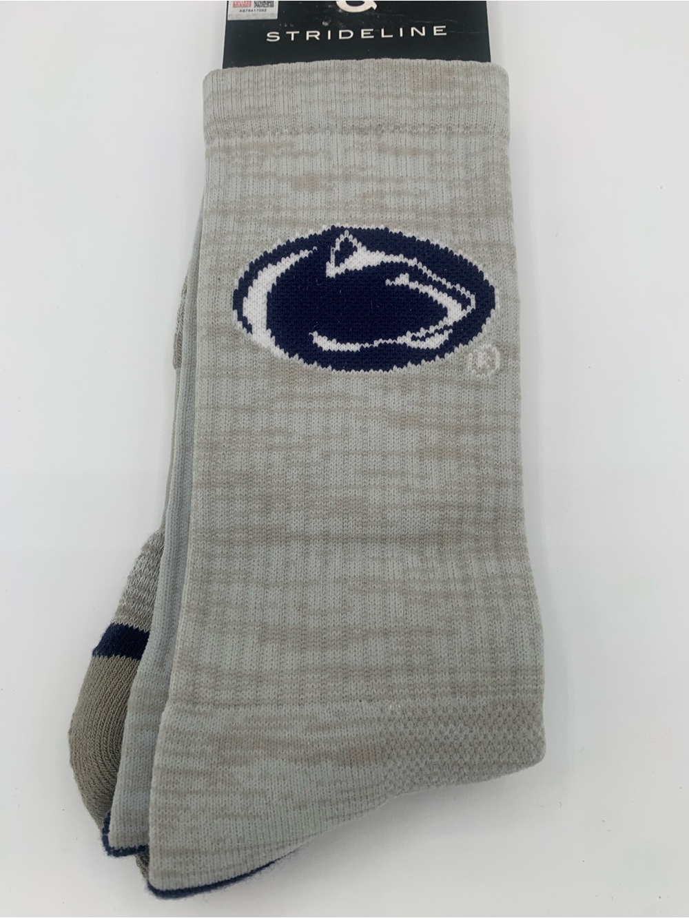 2 Pairs Penn State Nittany Lions NCAA Crew Socks Gray/White/Blue Men’s M/L 8-12